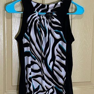 Worthington Petite Small Zebra Print Dress Tank Top